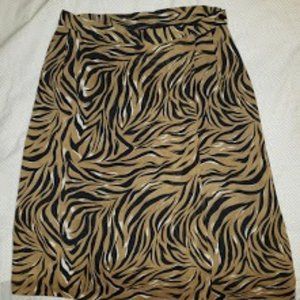 Jacqueline Ferrar Animal Tiger Striped Skirt Sz 10 ***Last Chance***